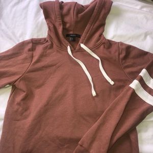 Forever 21 pink cropped hoodie